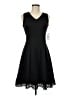 Donna Ricco Solid Black Cocktail Dress Size 6 - photo 1