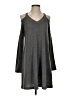 Everly Solid Gray Casual Dress Size S - photo 1