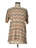 Alfred Dunner Chevron-herringbone Tan Short Sleeve Top Size L (estimated) - photo 1