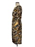 Connected Apparel Animal Print Brown Cocktail Dress Size 12 - photo 5