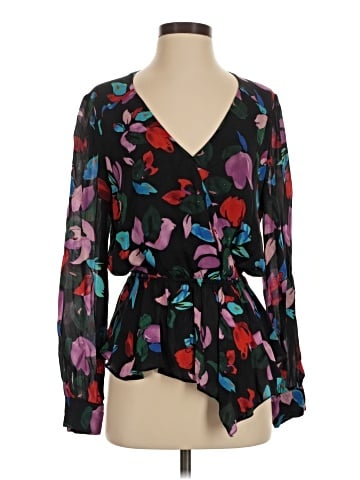 Parker Long Sleeve Silk Top (view 1)