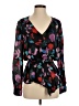 Parker Black Long Sleeve Silk Top Size S - photo 1
