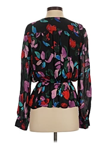 Parker Long Sleeve Silk Top (view 2)