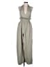 Unbranded 100% Polyester Solid Gray Jumpsuit Size L - photo 1