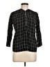 Sandro Tweed Black 3/4 Sleeve Button-Down Shirt Size Med (2) - photo 1