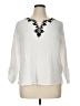 Ruby Rd. 100% Cotton Ivory 3/4 Sleeve Blouse Size XL - photo 1