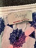 Wrap 100% Cotton Print Blue 3/4 Sleeve Blouse Size 6 - photo 7