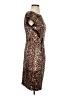 Chetta B Animal Print Brown Cocktail Dress Size 4 - photo 4