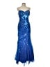 Jovani Blue Cocktail Dress Size 12 - photo 1