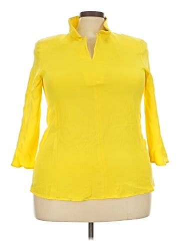 Nina Mclemore 3/4 Sleeve Silk Top (view 1)