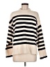 Zara Stripes Ivory Turtleneck Sweater Size M - photo 1