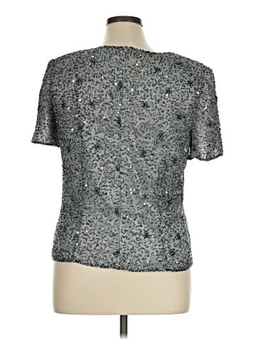 Papell Boutique Evening Short Sleeve Top (view 2)