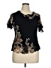 Lola 100% Rayon Black Short Sleeve Blouse Size XL - photo 1