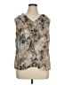 Northern Reflections 100% Polyester Silver Sleeveless Blouse Size XL - photo 1