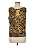 Liz Claiborne 100% Polyester Gold Sleeveless Blouse Size M - photo 2