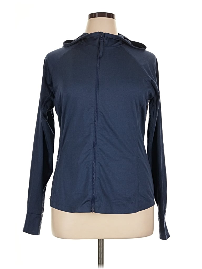 Pre-owned Title Nine Track Jacket In Blue
