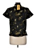 Clio Print Black Short Sleeve Blouse Size M - photo 2