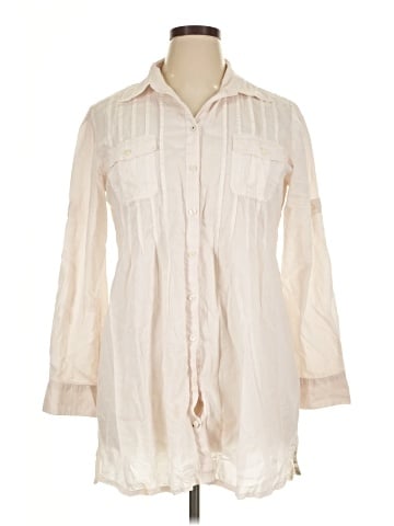 Converse One Star 3/4 Sleeve Button-Down Shirt (view 1)