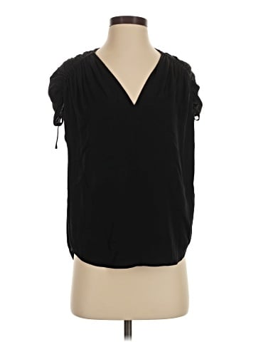 Vince. Short Sleeve Silk Top (view 1)