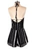 Paper Crane 100% Rayon Stripes Black Romper Size S - photo 2
