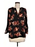 Daniel Rainn Floral Black 3/4 Sleeve Blouse Size M - photo 1