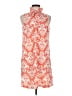 Mud Pie 100% Polyester Print Orange Casual Dress Size M - photo 1