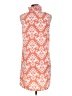 Mud Pie 100% Polyester Print Orange Casual Dress Size M - photo 2