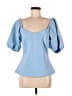 Boston Proper Blue Short Sleeve Blouse Size M - photo 1