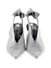 Céline 100% Leather Metallic Silver Gray Leather Slingback Pumps Size EU 35 1/2 - photo 2