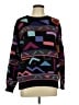Peruvian Connection 100% Alpaca Graphic Black Wool Pullover Sweater Size L - photo 1