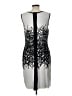 Sioni Graphic Silver Cocktail Dress Size L - photo 2