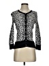 Express Design Studio 100% Rayon Animal Print Black Cardigan Size S - photo 1