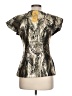 Assorted Brands Metallic Gold Short Sleeve Blouse Size 12 - photo 2
