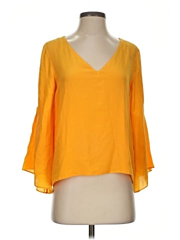 Club Monaco Long Sleeve Silk Top (view 1)