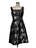 R&M Richards 100% Polyester Metallic Silver Cocktail Dress Size 8 - photo 1