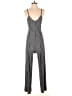 Love Nation Stripes Gray Jumpsuit Size M - photo 1