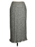 Anne Klein II Chevron-herringbone Gray Wool Skirt Size 2 - photo 1