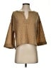 Flower & Feather Polka Dots Tan Cardigan Size S - photo 1