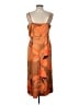 Worthington 100% Polyester Tropical Orange Casual Dress Size L - photo 2