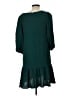 DKNY 100% Polyester Solid Green Casual Dress Size 12 - photo 2