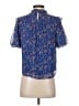 Ann Taylor LOFT 100% Polyester Blue Short Sleeve Blouse Size XS (petite) - photo 2