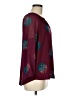 Kaari Blue 100% Polyester Burgundy 3/4 Sleeve Blouse Size M - photo 4