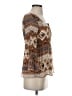 Serenade Brown 3/4 Sleeve Blouse Size S - photo 4