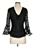 Carole Little Black 3/4 Sleeve Blouse Size S - photo 1