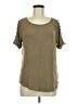 August Silk Tan Short Sleeve Top Size M - photo 1