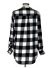 Pink Rose Checkered-gingham Black Long Sleeve Blouse Size L - photo 2