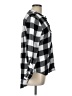 Pink Rose Checkered-gingham Black Long Sleeve Blouse Size L - photo 4