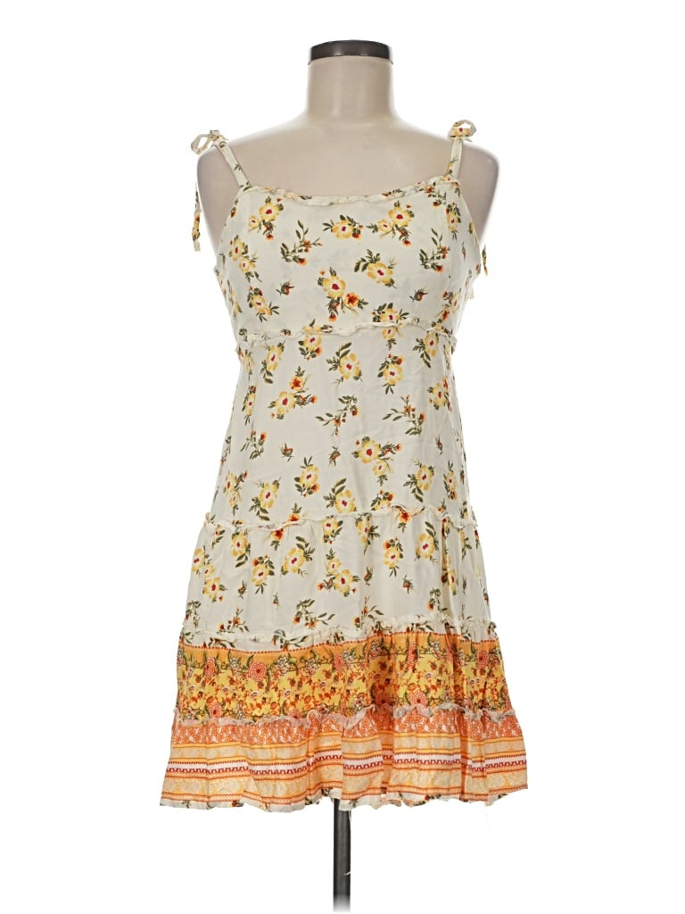 Pre-owned J For Justify Casual Dress In Yellow