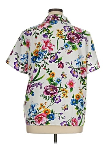 Susan Graver Short Sleeve Blouse (view 2)