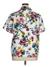 Susan Graver 100% Polyester Floral White Short Sleeve Blouse Size XL - photo 2